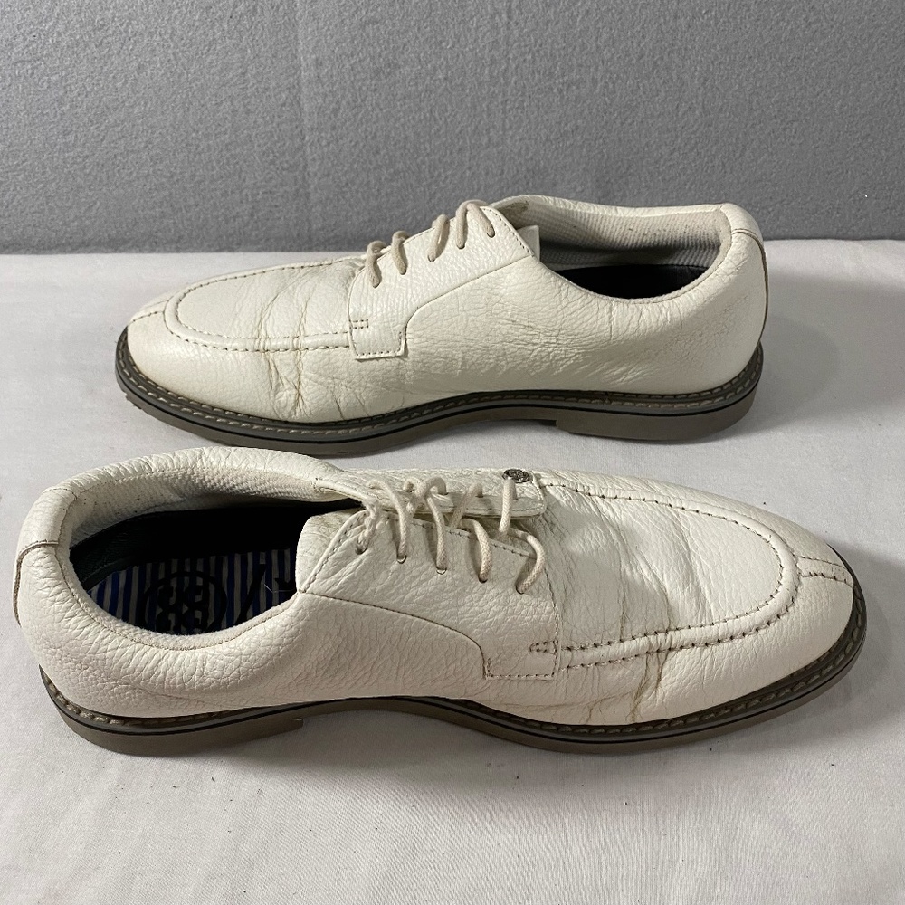 G/Fore Gfore Snow White Pebble Leather Split Toe Golf… - Gem